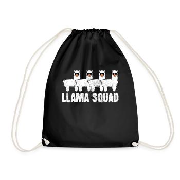 Lama - Turnbeutel - Schwarz - Vorne
