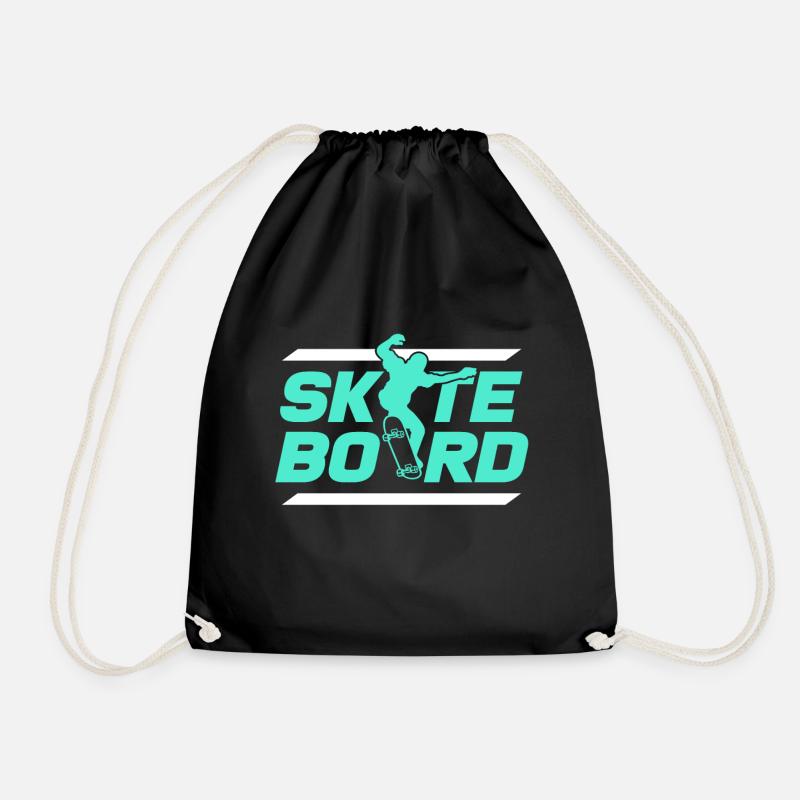 Skateboard - Turnbeutel - Schwarz