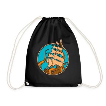 Bateau pirate Kraken - Sac de sport léger - noir - Devant