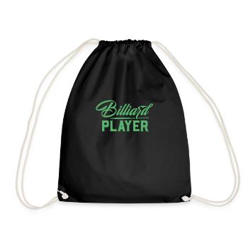 Billiard Billardtisch Billiardspiel Pool Billard - Turnbeutel - Schwarz - Vorne
