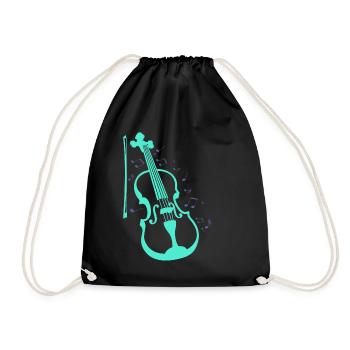 Violine - Turnbeutel - Schwarz - Vorne