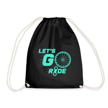 bicycle - Drawstring Bag - black - Front