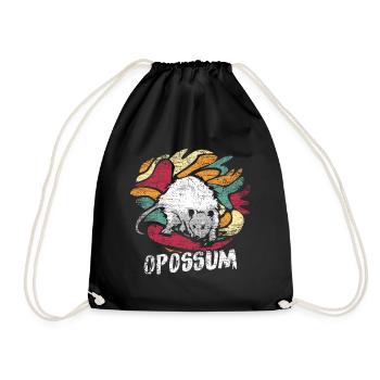 Possum marsupial - Drawstring Bag - black - Front