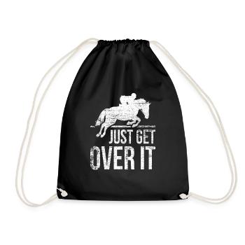 Horseback riding show jumping - Drawstring Bag - black - Front
