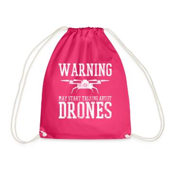 Drohne - Turnbeutel - Fuchsia - Vorne