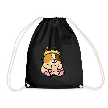 Little Hamster Rodent Rodent King Kids - Drawstring Bag - black - Front