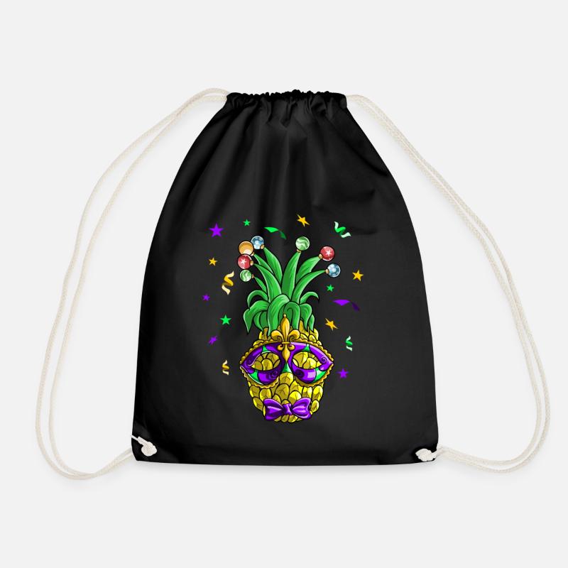 PineApple-Karneval - Turnbeutel - Schwarz