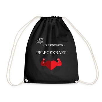 Nix Prinzessin - Pflegekraft - Turnbeutel - Schwarz - Vorne