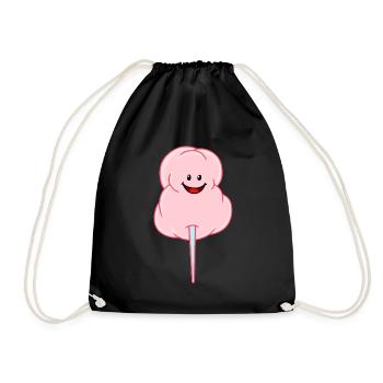 Sweet cotton candy candy children snack child - Drawstring Bag - black - Front