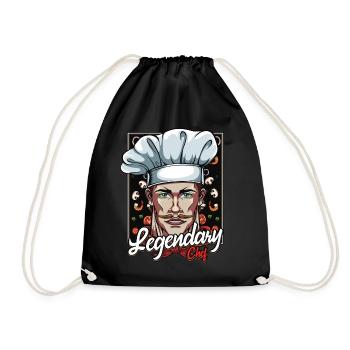 Chefkoch Küchenchef Kochkunst Kochen Geschenkidee - Turnbeutel - Schwarz - Vorne