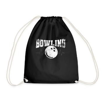 Bowling Bowling Sports Bowling - Drawstring Bag - black - Front