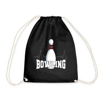 Bowling Bowling Sports Bowling - Drawstring Bag - black - Front