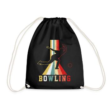 bowling - Drawstring Bag - black - Front