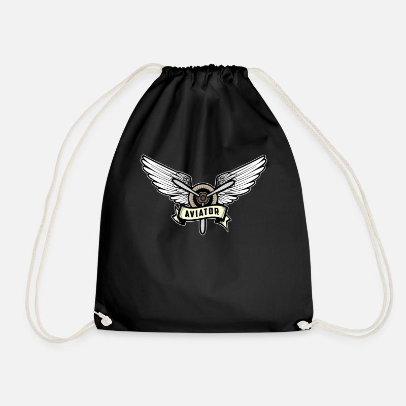Pilot - Aviator - Turnbeutel - Schwarz