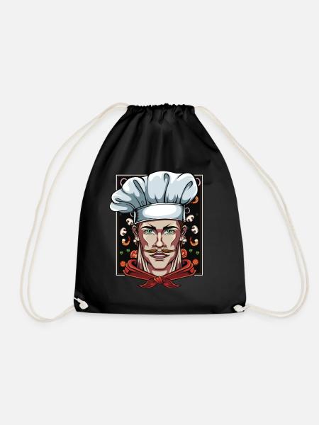Küchenchef Chefkoch Chef Köche Restaurant Kochen - Turnbeutel - Schwarz