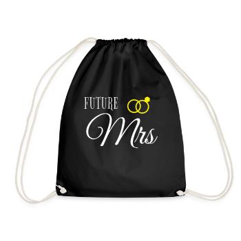 wedding - Drawstring Bag - black - Front