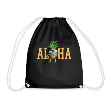 Aloha - Turnbeutel - Schwarz - Vorne