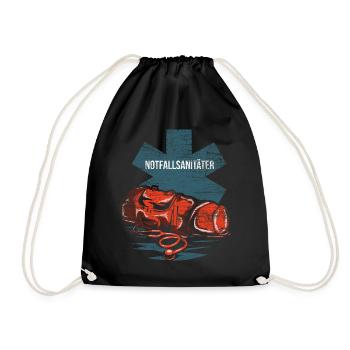 Emergency medic paramedic gift - Drawstring Bag - black - Front