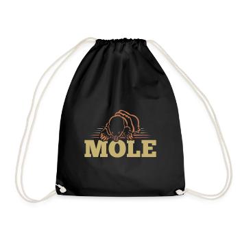 mole - Drawstring Bag - black - Front