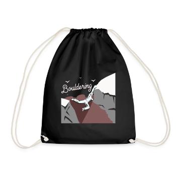 Bouldern - Turnbeutel - Schwarz - Vorne
