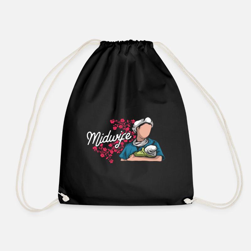 Hebamme Geschenk - Turnbeutel - Schwarz
