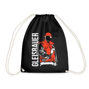 Gleisbauer - Turnbeutel - Schwarz - Vorne