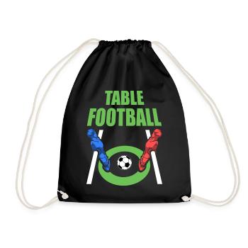 table football - Drawstring Bag - black - Front