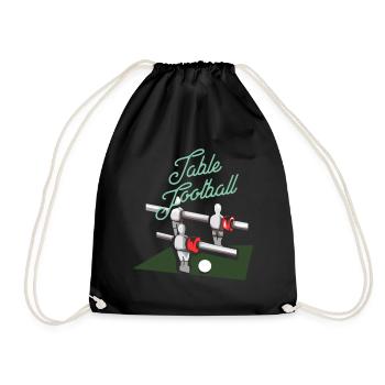 table football - Drawstring Bag - black - Front