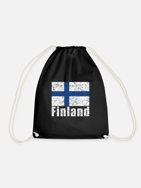 Finnland Flagge - Turnbeutel - Schwarz
