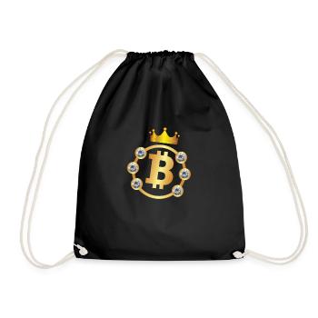 Bitcoin Rich Bitcoin Millionaire BTC Millionaire - Drawstring Bag - black - Front