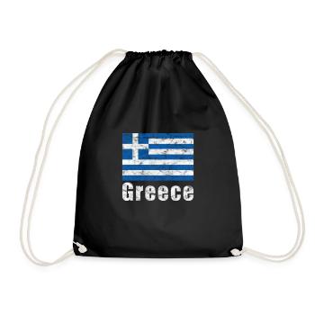 Drapeau de la grèce - Sac de sport léger - noir - Devant