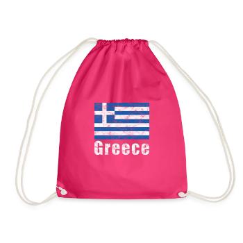 Drapeau de la grèce - Sac de sport léger - fuchsia - Devant