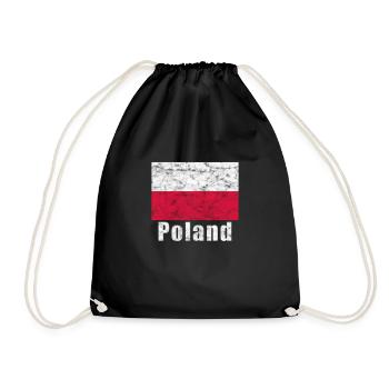Drapeau de la Pologne - Sac de sport léger - noir - Devant