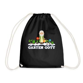 Garten Gott Gartenarbeit Gärtnerei gärtnern Blumen - Turnbeutel - Schwarz - Vorne