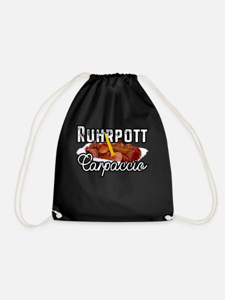 Currywurst Ruhrpott Carpaccio Bratwurst Geschenk - Turnbeutel - Schwarz