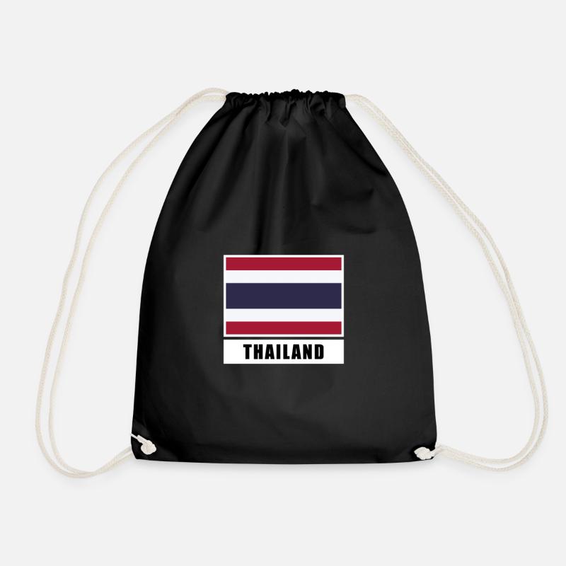 Thailand - Drawstring Bag - black