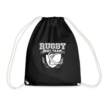 Rugby Rugby Rugby - Turnbeutel - Schwarz - Vorne