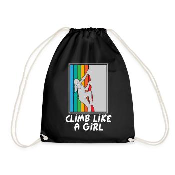 Cadeau d'escalade escalade escalade escalade gym - Sac de sport léger - noir - Devant