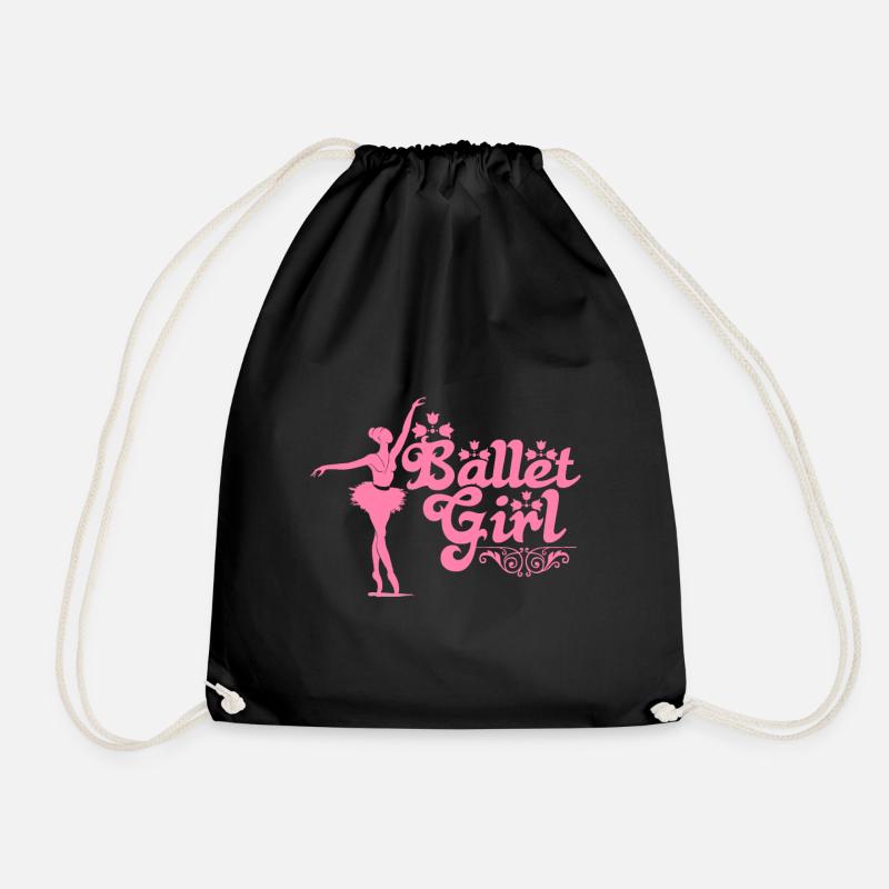 Ballet - Drawstring Bag - black