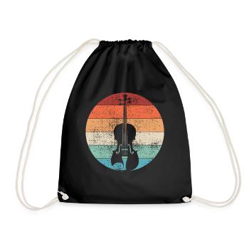 violin - Drawstring Bag - black - Front