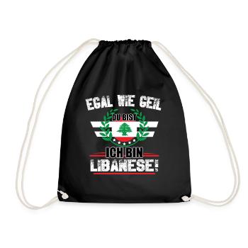 Egal wie geil du bist ich bin Libanese - Turnbeutel - Schwarz - Vorne