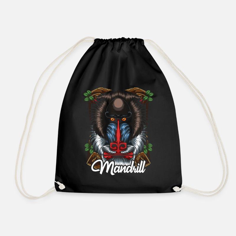 Mandrill - Turnbeutel - Schwarz
