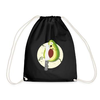 Avocat Drôle Savoureux Couteau - Sac de sport léger - noir - Devant
