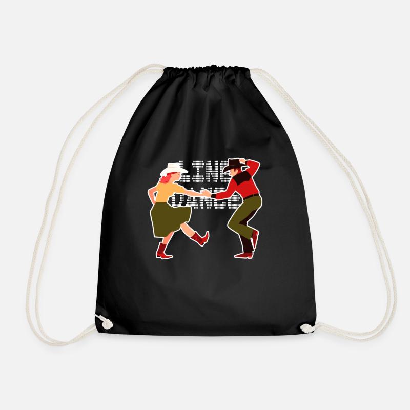 Line Dance - Drawstring Bag - black