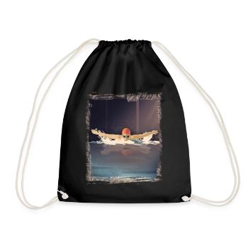 Papillon nageant flotteur cadeau - Sac de sport léger - noir - Devant