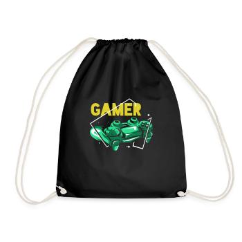 Gamer - Turnbeutel - Schwarz - Vorne
