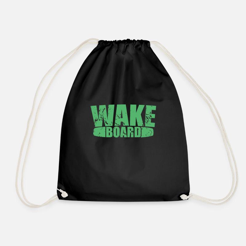 Wakeboard Wake Board Wakeboarding Wakeboarder Seil - Turnbeutel - Schwarz