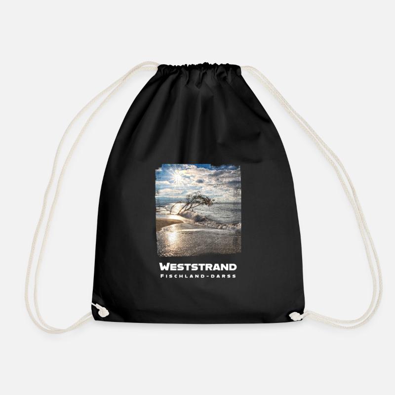 Ostsee Urlaub Weststrand Prerow Fischland Darss - Turnbeutel - Schwarz