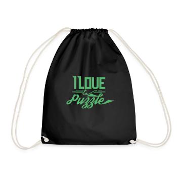 Puzzles - Drawstring Bag - black - Front