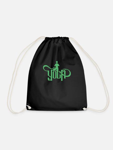Yoga Yoga Yoga Yoga - Drawstring Bag - black